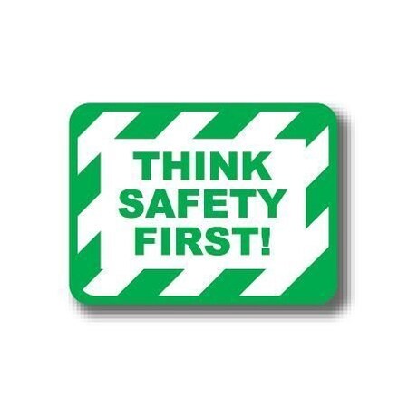 Ergomat 36in x 27in RECTANGLE SIGNS - Think Safety First DSV-SIGN 972 #0374 -UEN
